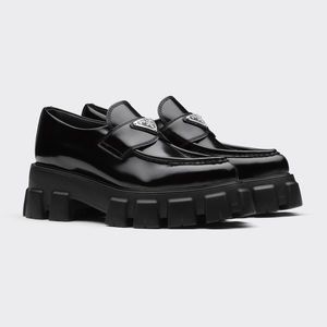 Monolith Pointy Brushed Leather Loafers